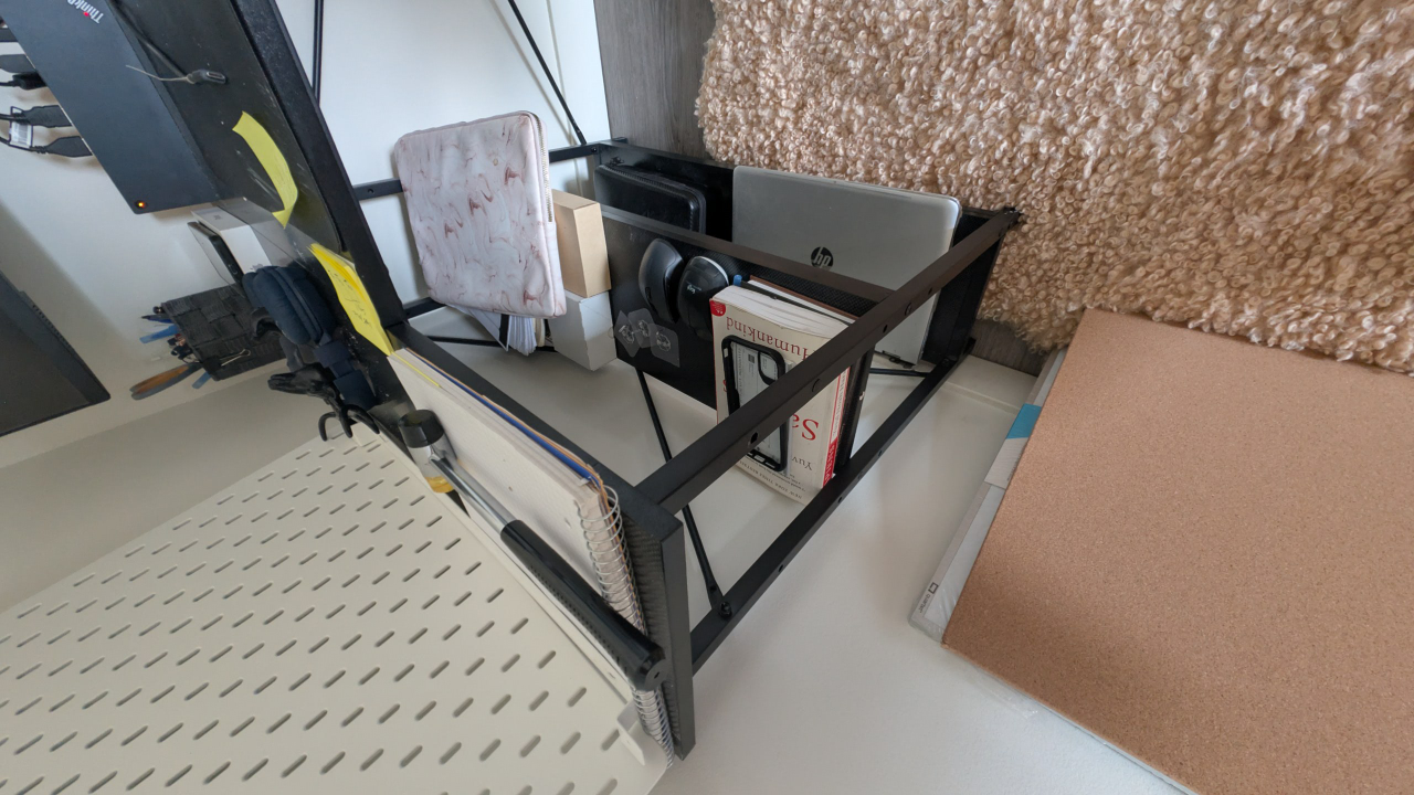 Black Desk with Shelves - photo 3
