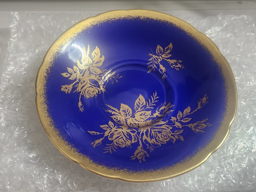 Paragon Fine Bone China Saucer - Blue & Gold thumbnail