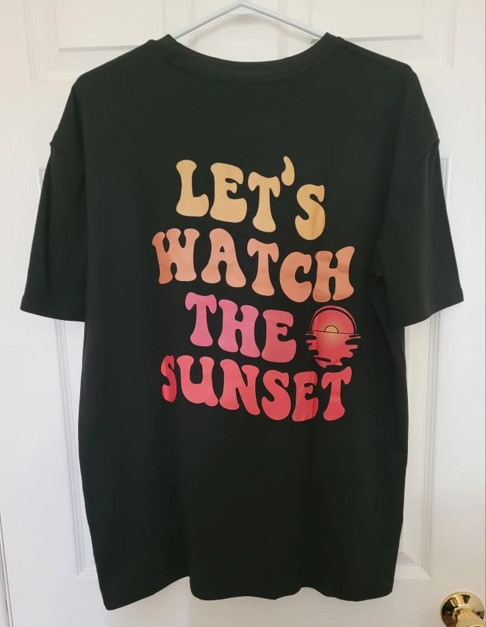 Shein Oversized Black Graphic T-Shirt - Size S image indicator(5)