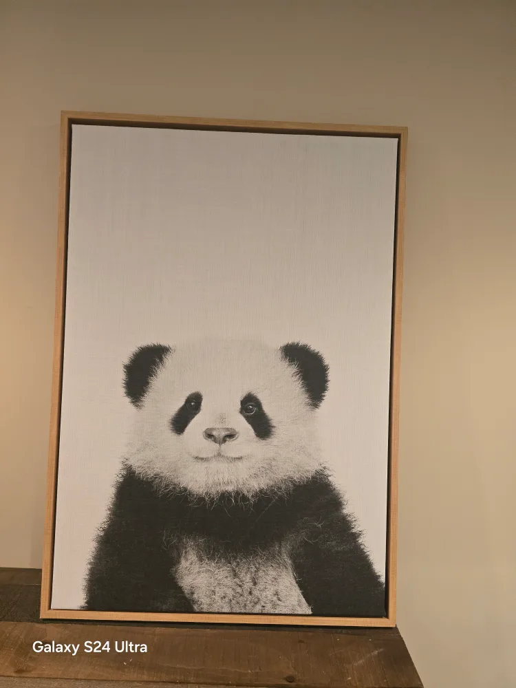 Uniek Framed Canvas Art Panda Print 23x33 thumbnail