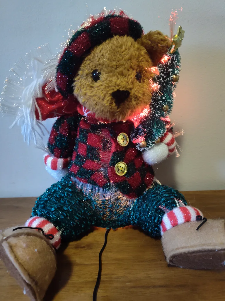 Christmas Bear with Light-Up Tree thumbnail