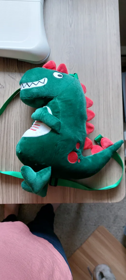 Dinosaur Plush Purse - Green thumbnail