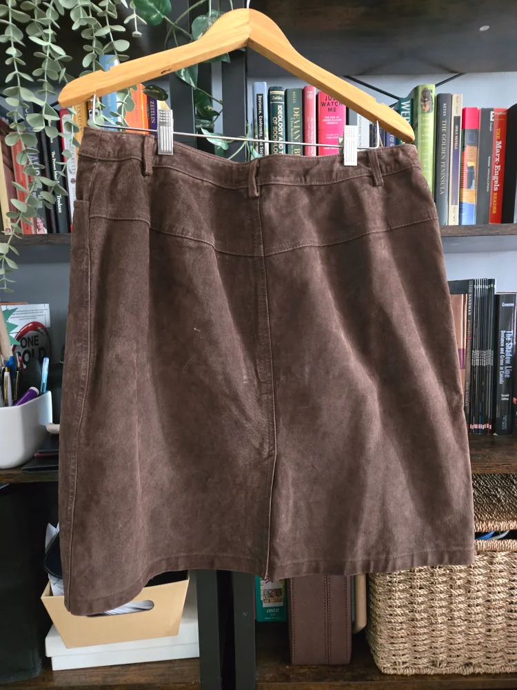 Vintage Genuine Leather Suede Skirt image indicator(3)