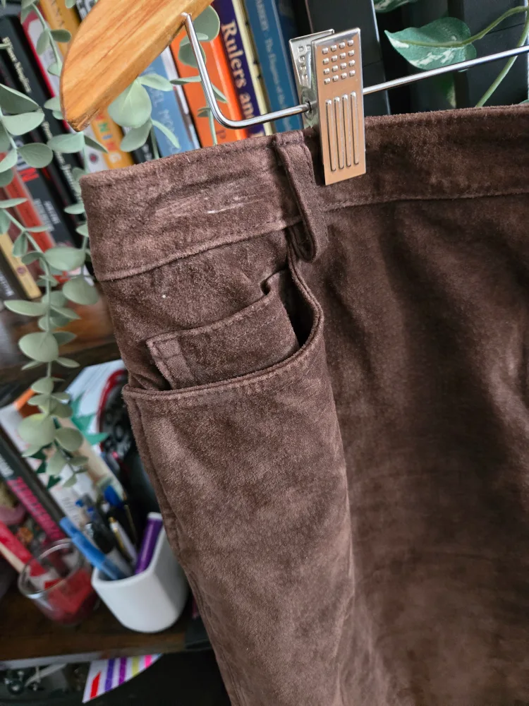 Vintage Genuine Leather Suede Skirt image indicator(6)