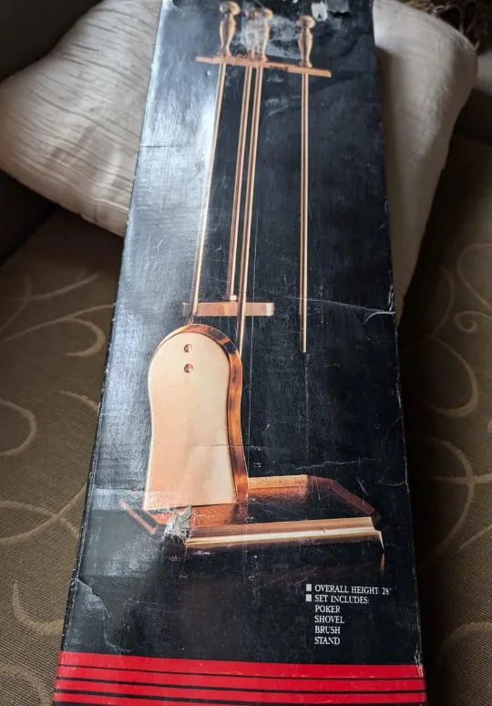 Vintage Brass Fireset - NEW, never used - Original Box image indicator(2)