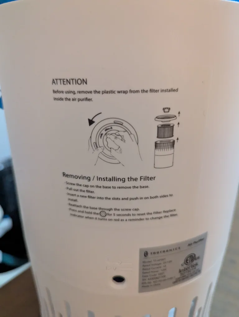 TaoTronics TT-AP001 Air Purifier image indicator(2)