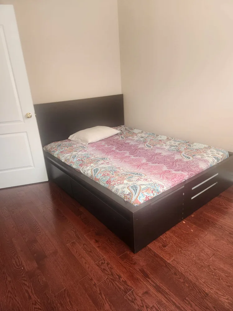 Dark Brown Bed Frame with Storage thumbnail