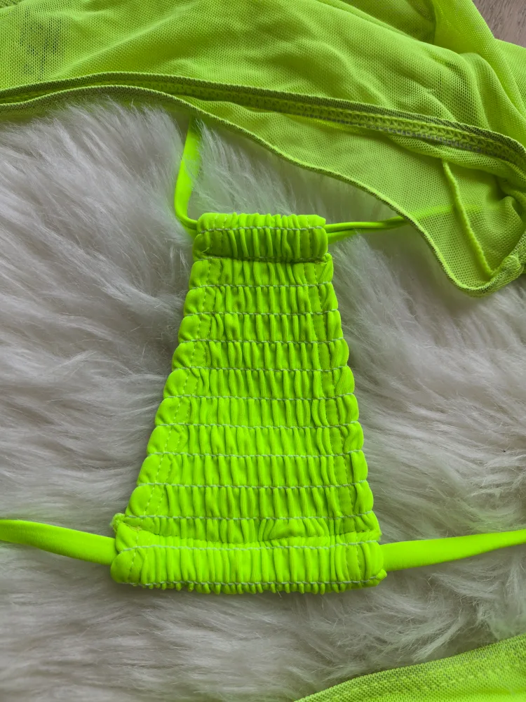Neon Green 4-Piece Swimsuit Rave Set image indicator(8)
