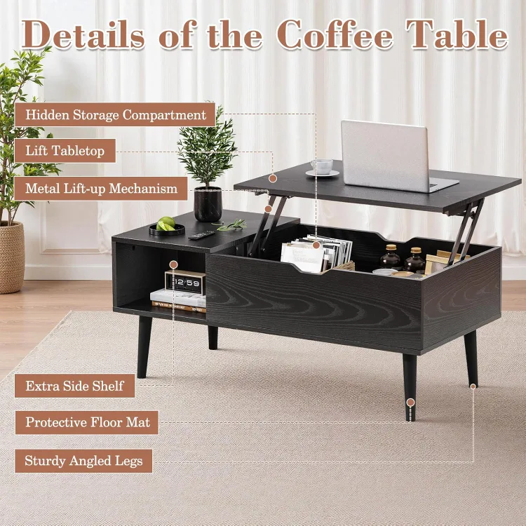 Lift Top Coffee Table - Hidden Storage thumbnail