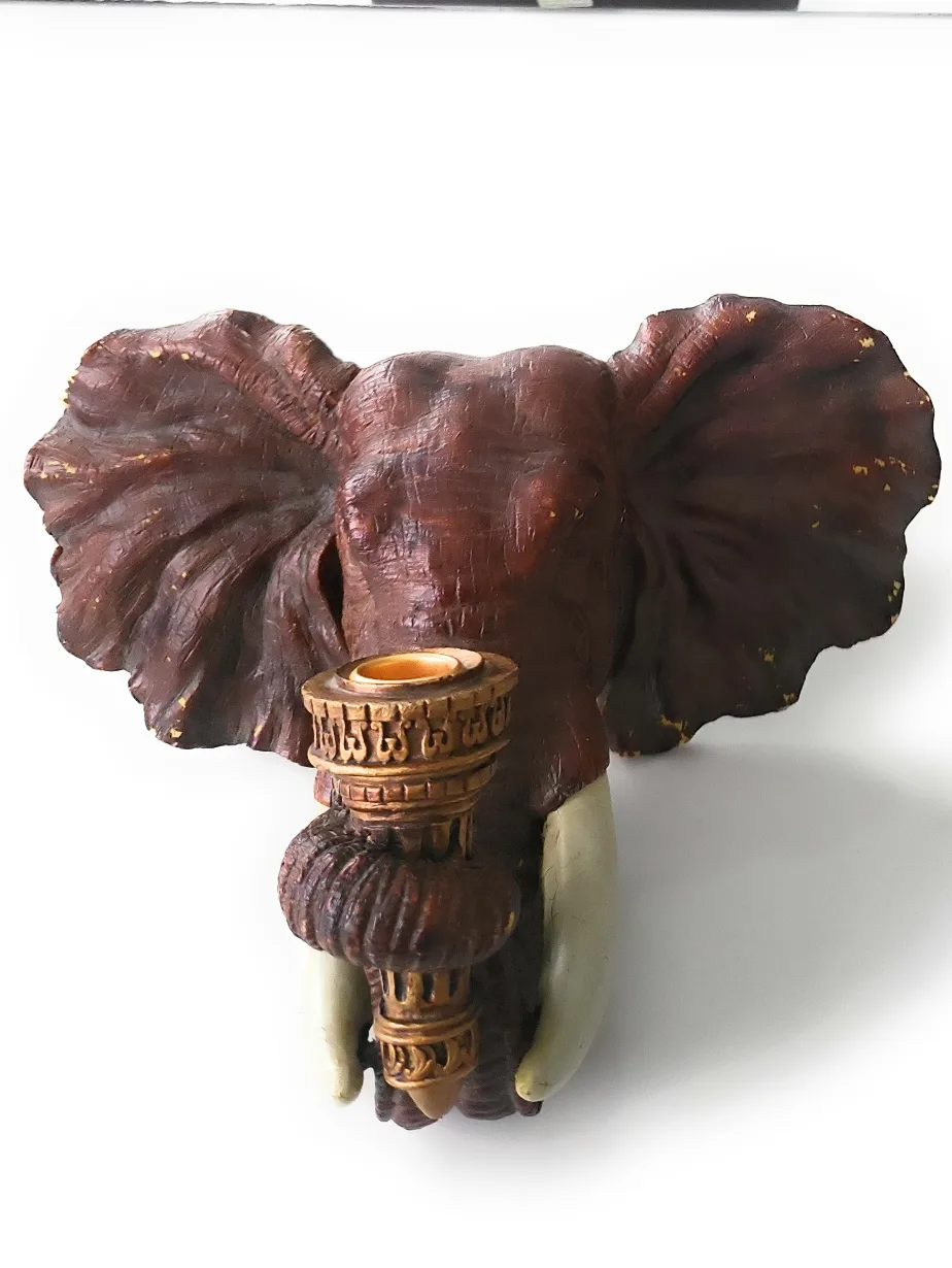 Toscano Elephant Sconce Candle Holders image indicator(5)