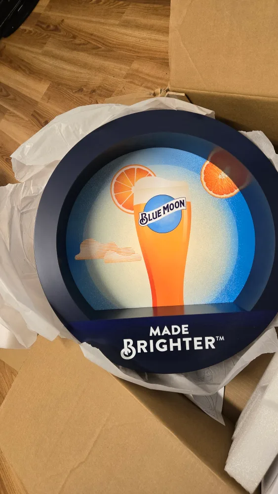 Blue Moon Beer Sign - "Made Brighter" thumbnail