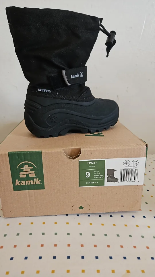 Kamik Finley Black Toddler Snow Boots - Size 9 thumbnail