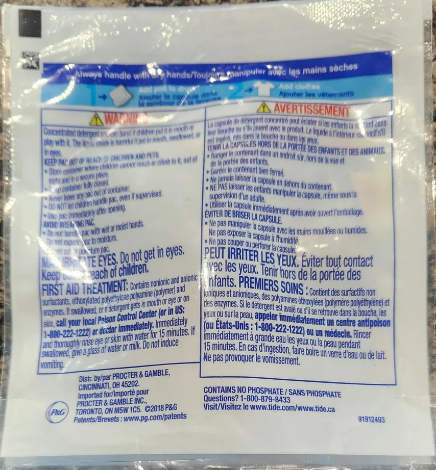 🇨🇦#freecycle Tide Pods Free & Gentle - 1 Pac image indicator(2)