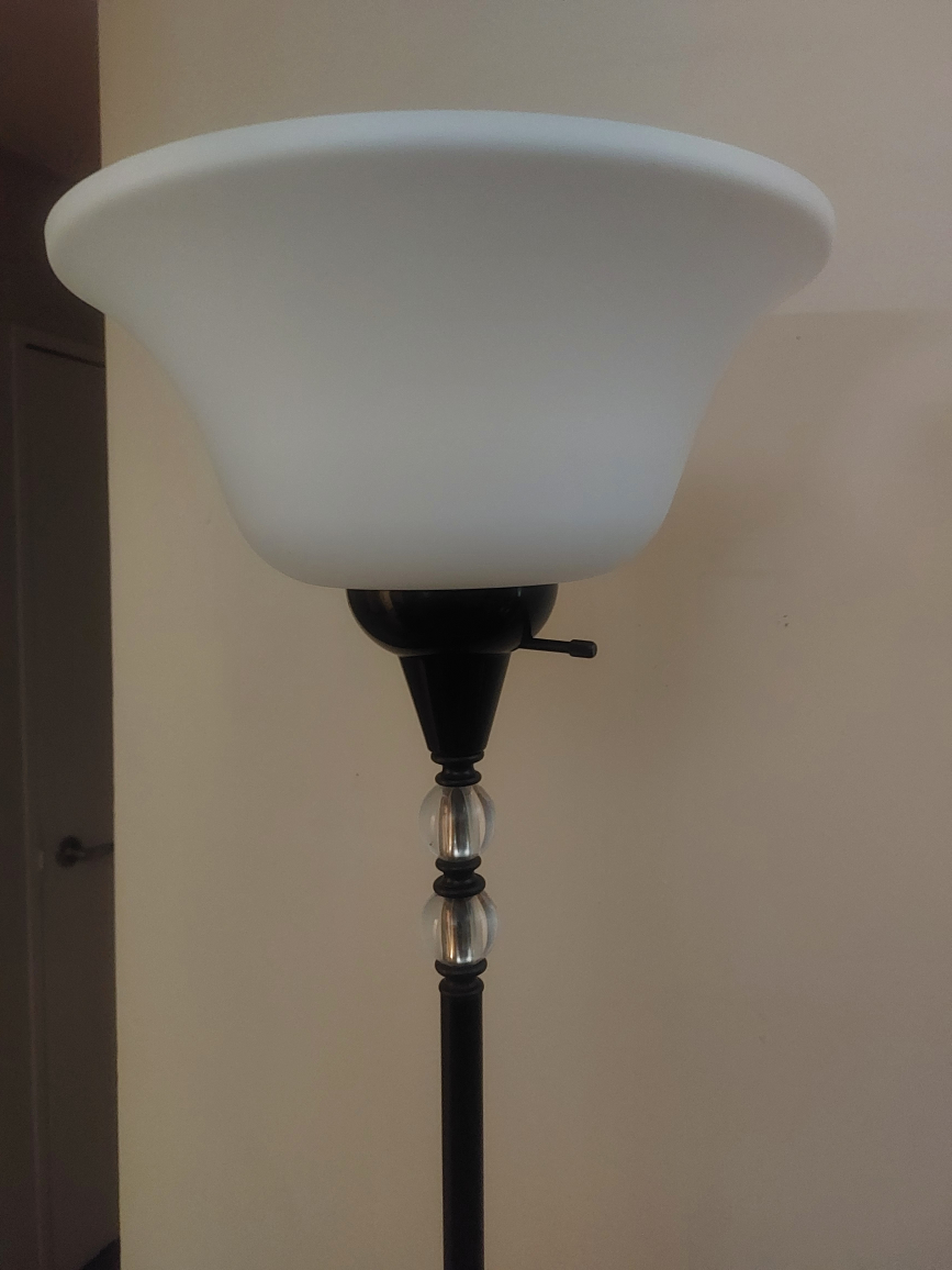 Floor Lamp with White Shade