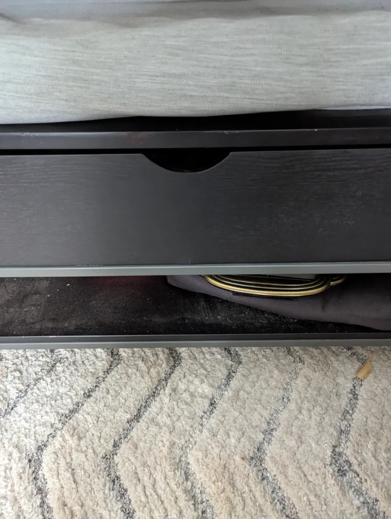Black Storage Bench - 46" Wide thumbnail