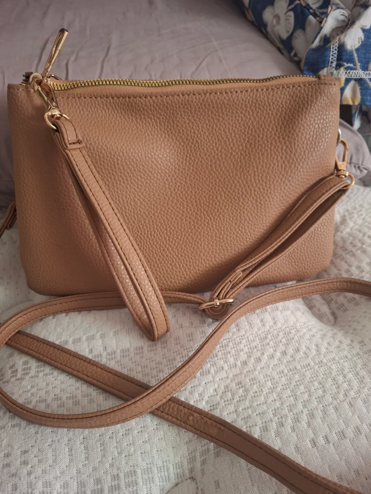 Crossbody Bag with Gold Zippers thumbnail