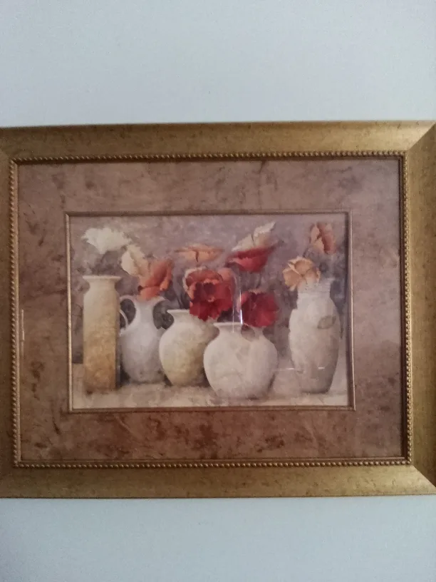 Flower Painting with a Golden Frame thumbnail