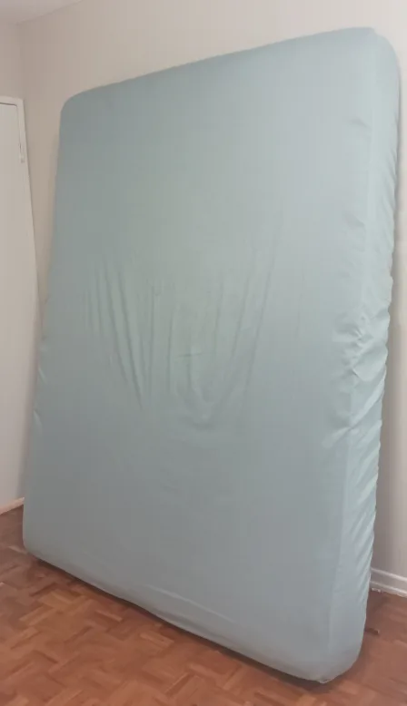 Queen firm mattress with protector thumbnail