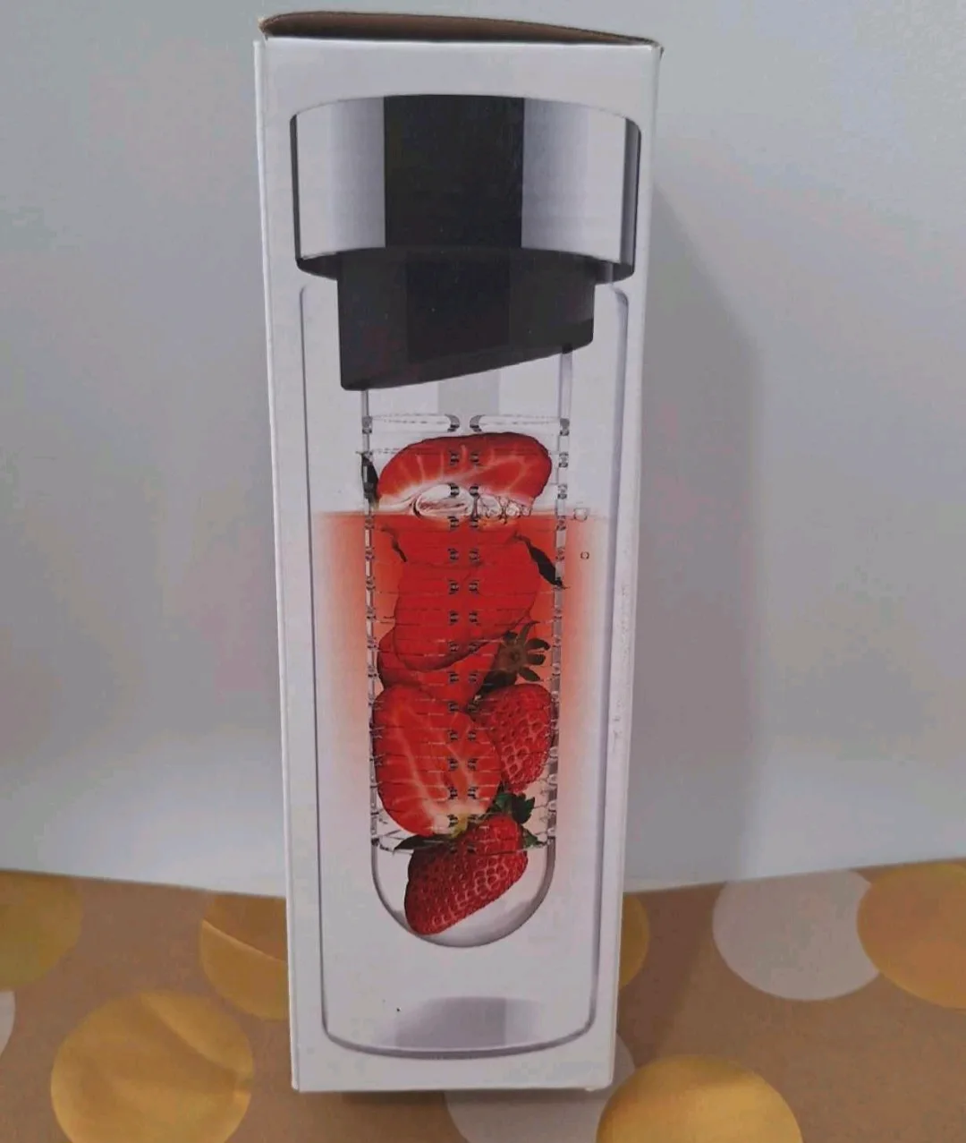Indigo Pure Flavour 2 Go Water Bottle w/ Fruit Infuser - New 🇨🇦 thumbnail