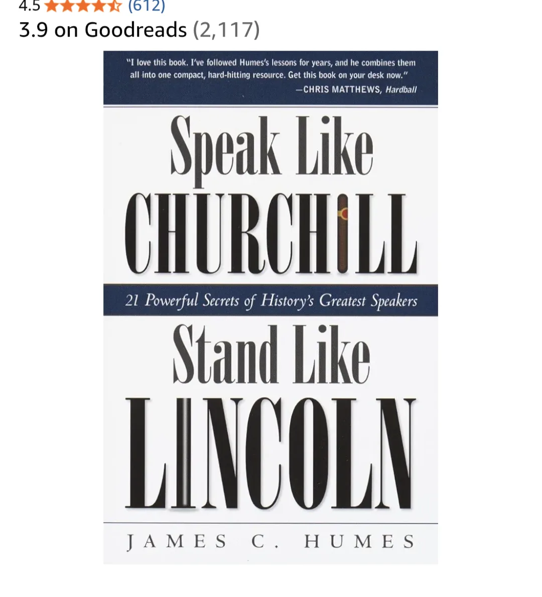 🇨🇦 Speak Like Churchill, Stand Like Lincoln by James C. Humes thumbnail