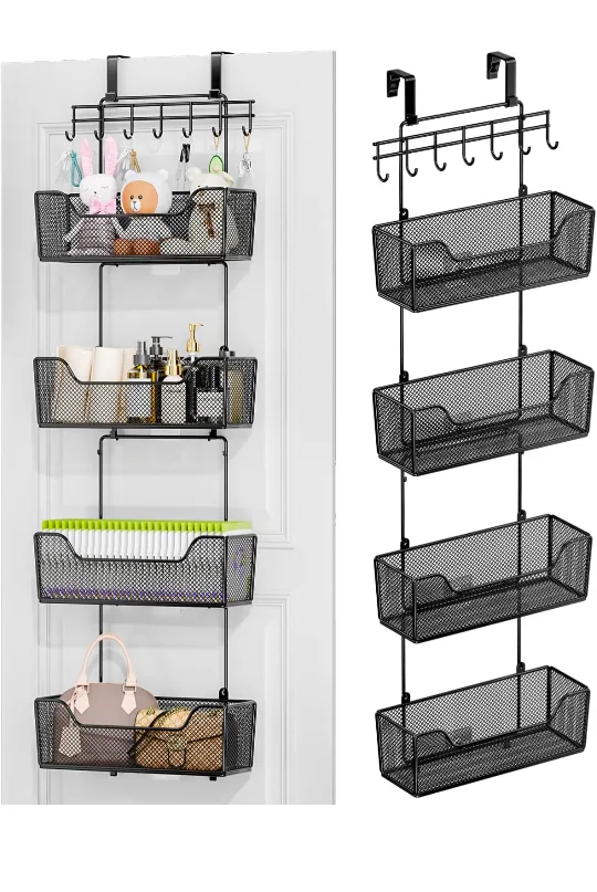 Over the Door Black Metal Organizer thumbnail
