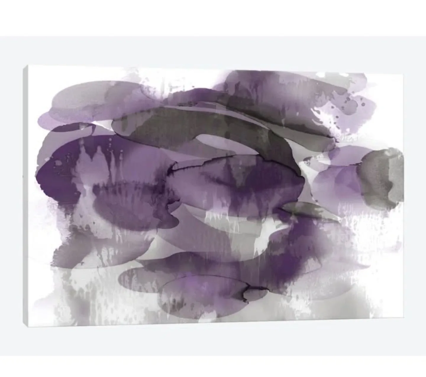 Flow II – 26x40 Canvas – Amethyst Grey Abstract thumbnail