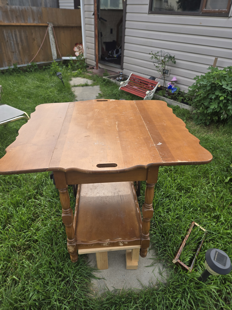 Vintage Folding Tea Cart Table