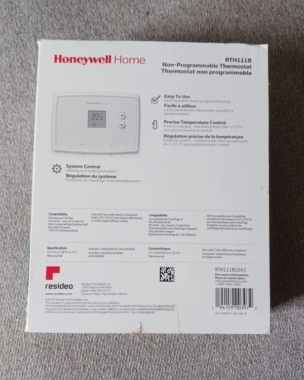 Honeywell Home RTH111B Non-Programmable Thermostat image indicator(2)
