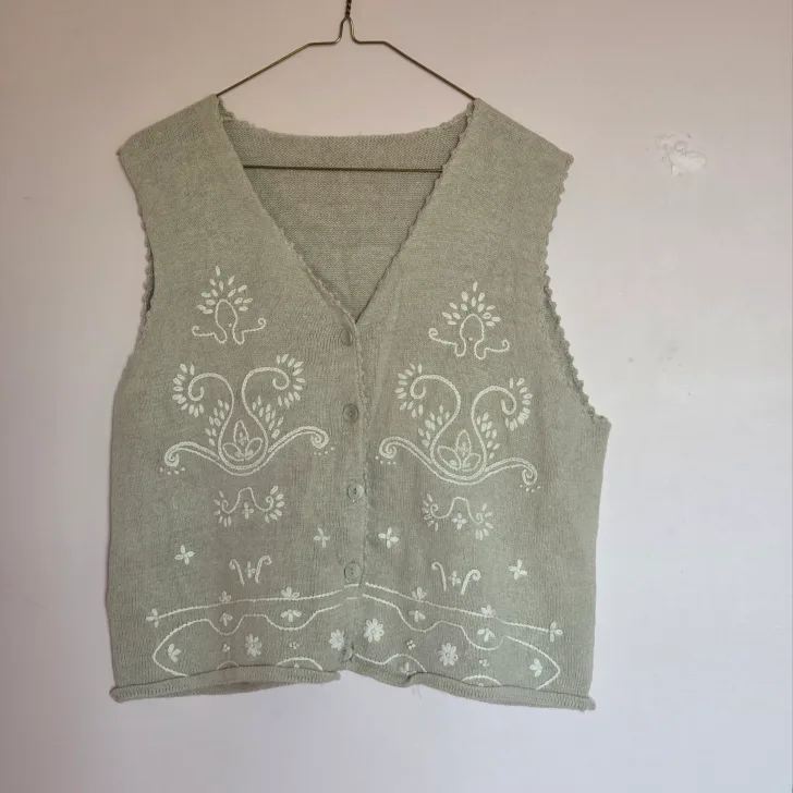 Beige Mark & Spencer Embroiled Vest thumbnail