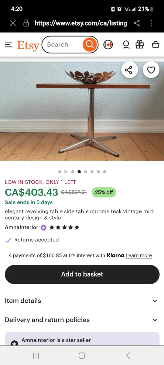 Elegant Revolving Side Table image indicator(3)