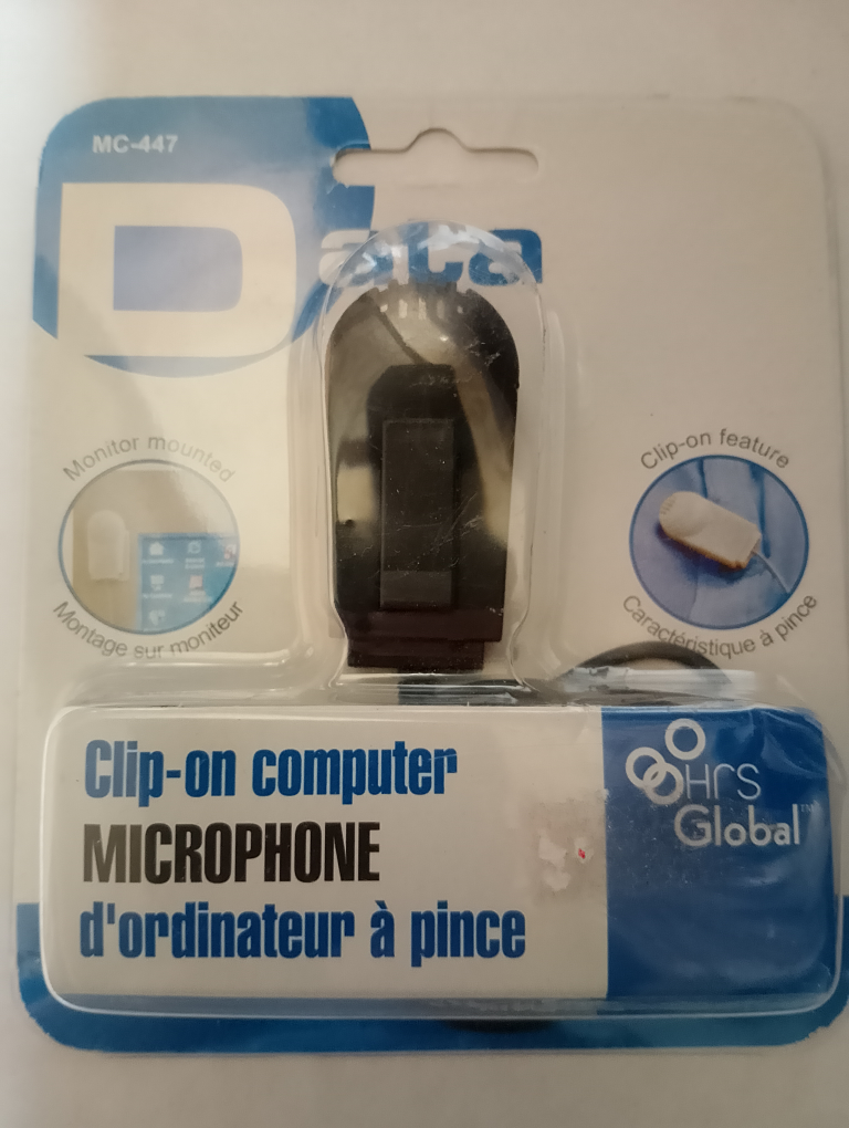 HRS Global Clip-on Computer Microphone - New
