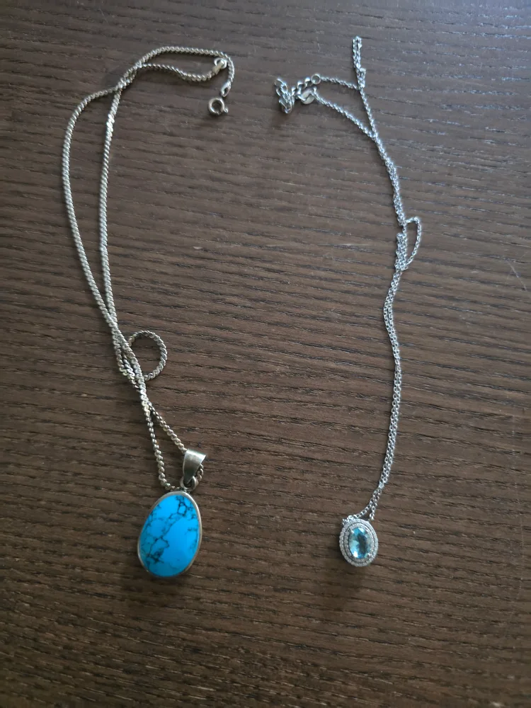 925 Necklaces with Blue Stones thumbnail