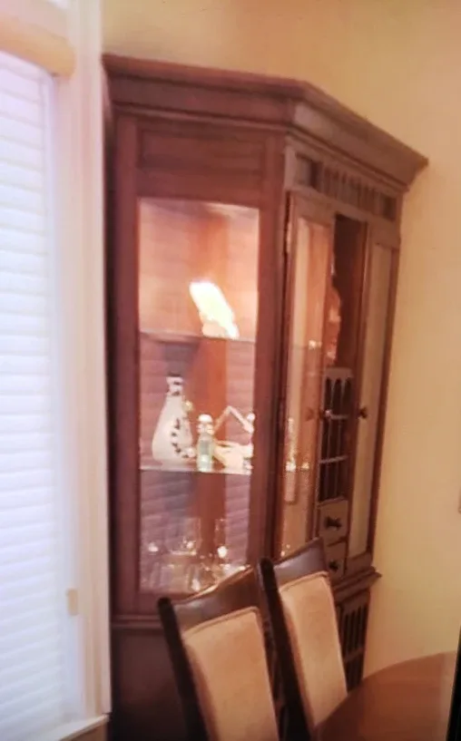 Dark Wood Corner Buffet hutch thumbnail