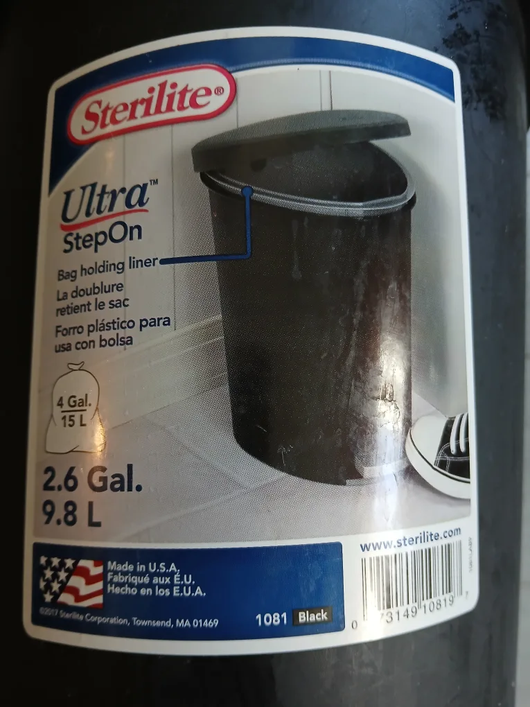 9.8Lt Sterilite Ultra StepOn Trash Can Available. Firm price. image indicator(2)