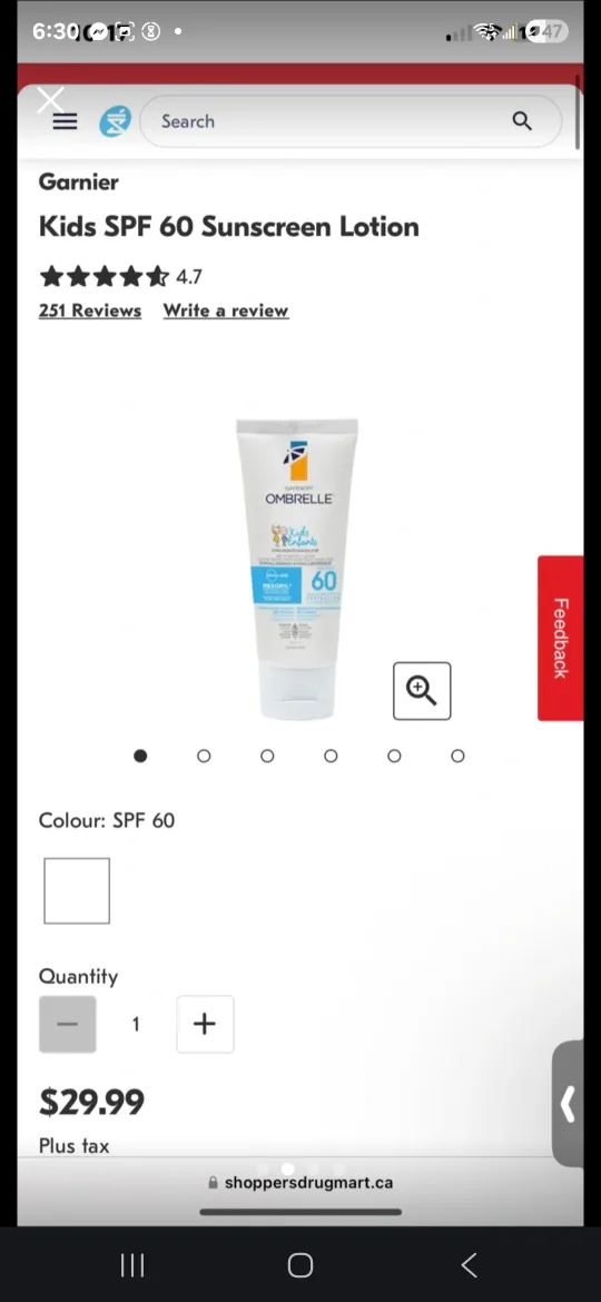 Garnier Ombrelle Kids SPF 60 Sunscreen Lotion 300mL image indicator(4)