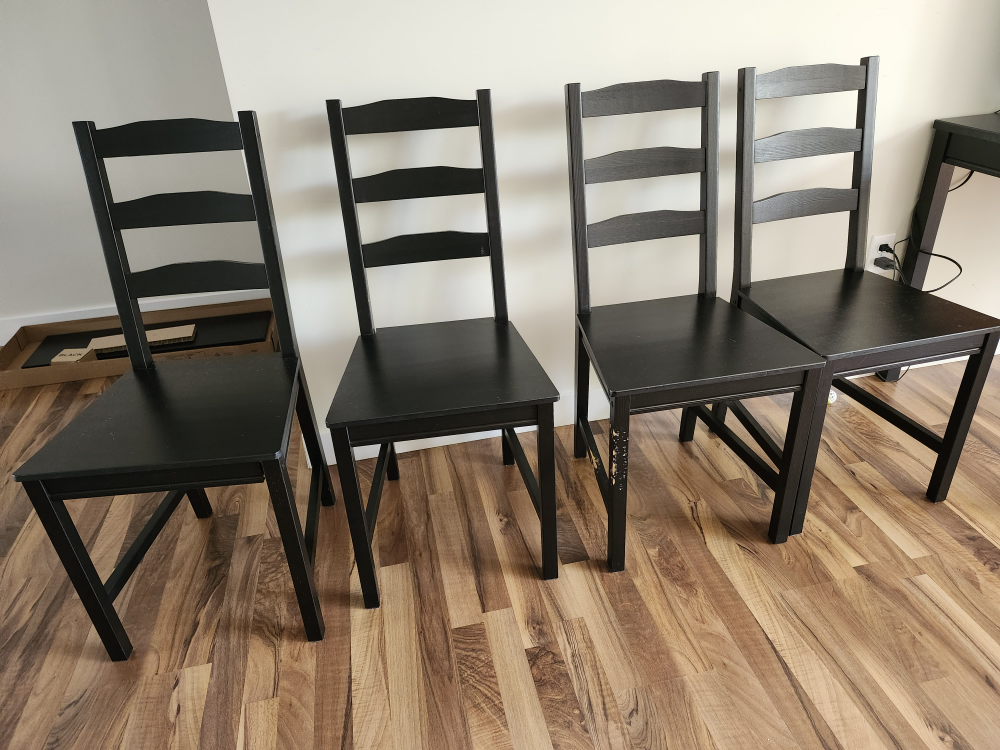 IKEA Jokkmokk Black Chairs (Set of 4)