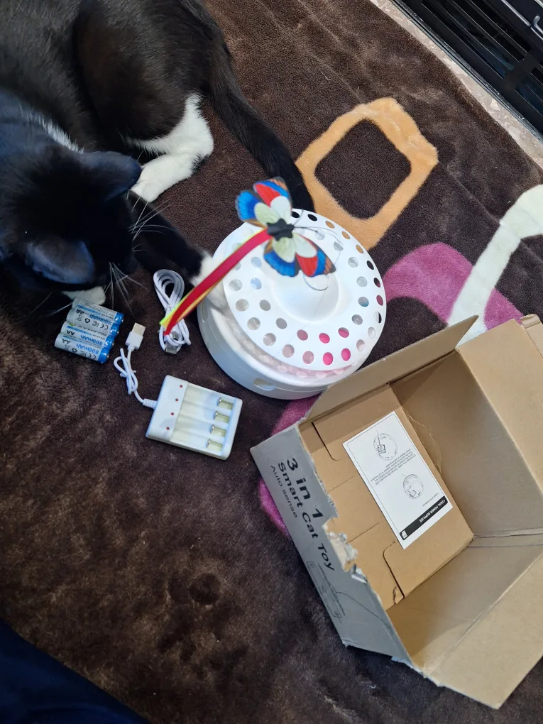 NEW 3-in-1 Smart Cat Toy - Auto Rotating 😻 thumbnail