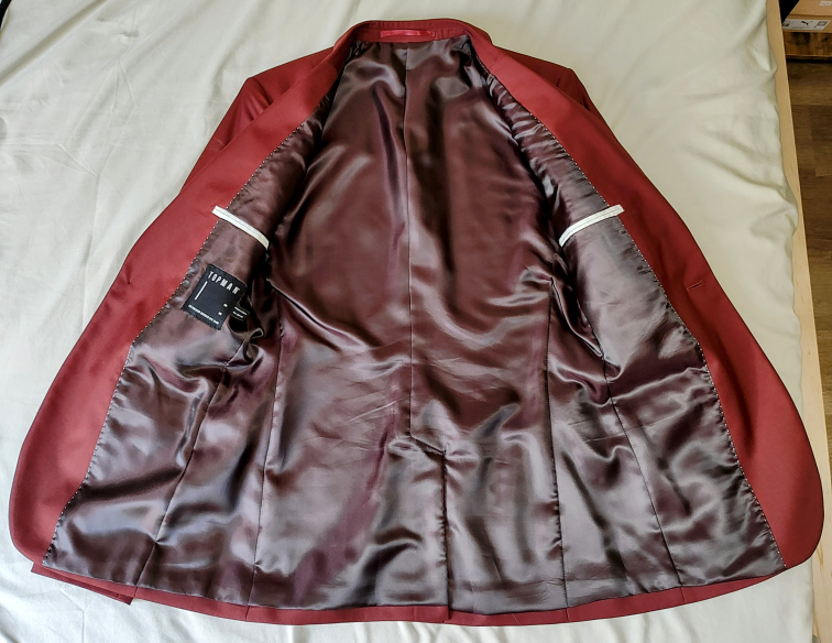 Topman Burgundy Suit plus tie - photo 2