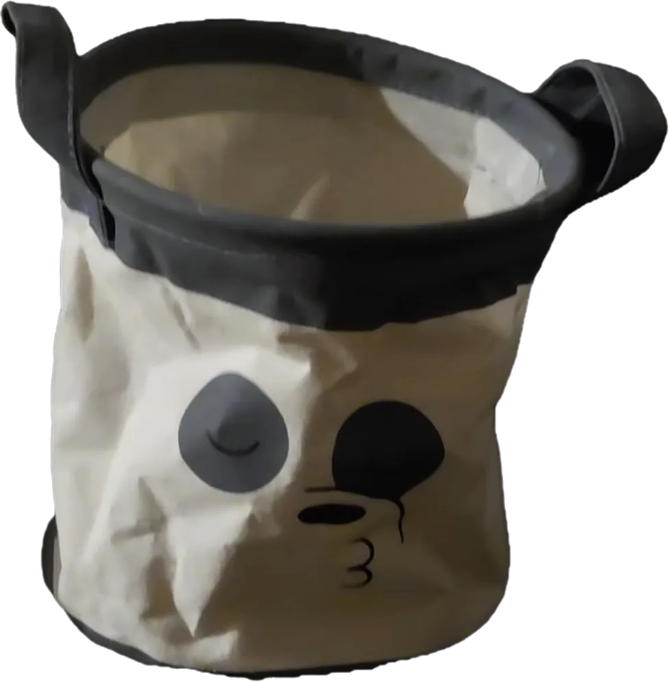 Canvas Storage Bin with Cute Face Design thumbnail