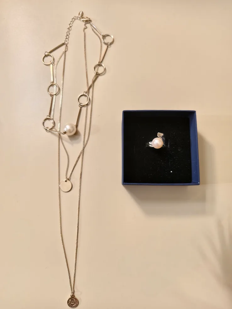 Pearl Necklace & Ring Set thumbnail