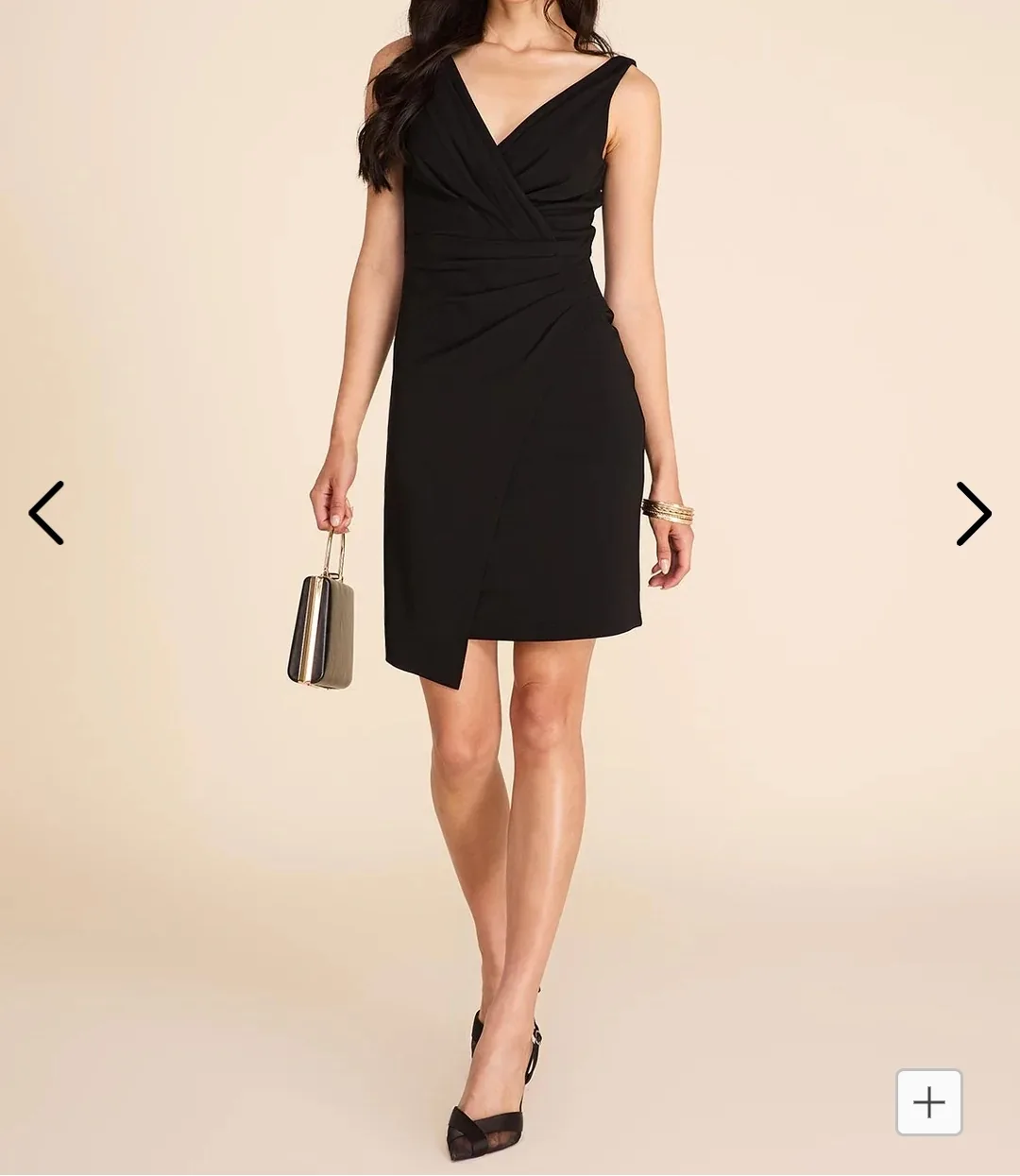 Le Chateau XS Black Asymmetrical Neckline Mini Dress thumbnail