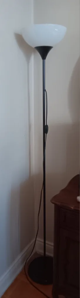 Floor Lamp - Black Stem, White Shade thumbnail
