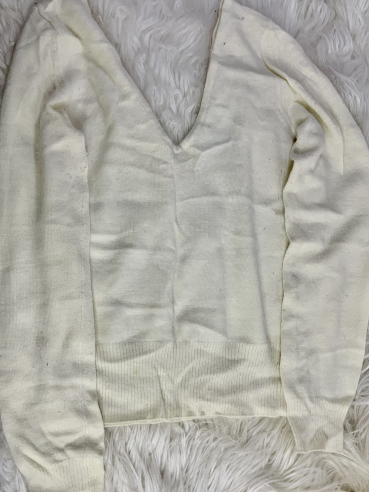 Old Navy V neck white sweater