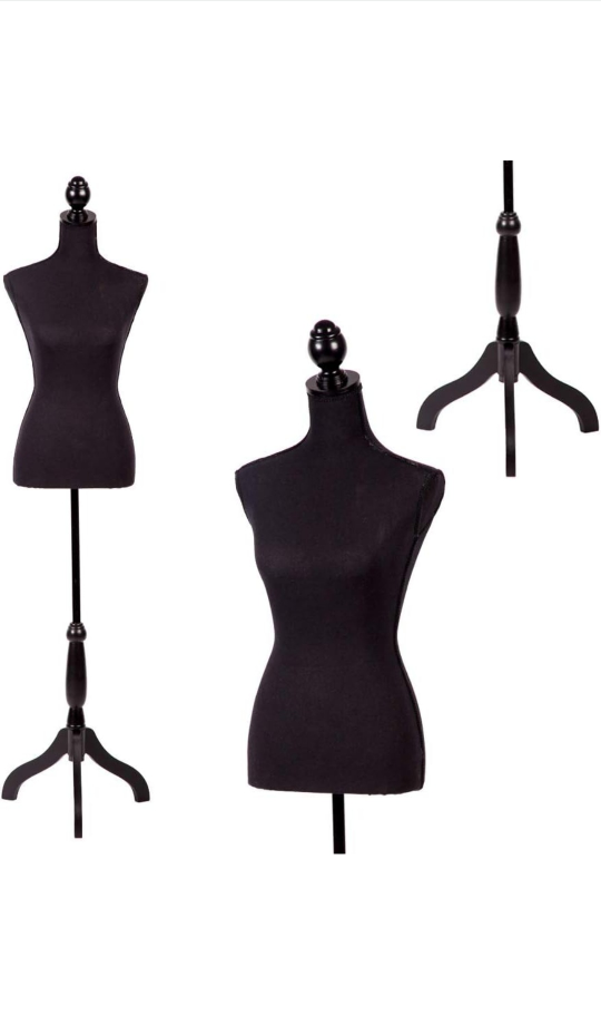 Black Mannequin Torso, Adjustable