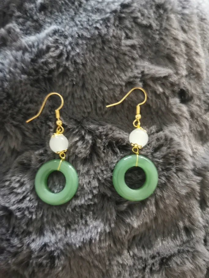 Jade Donut Earrings thumbnail