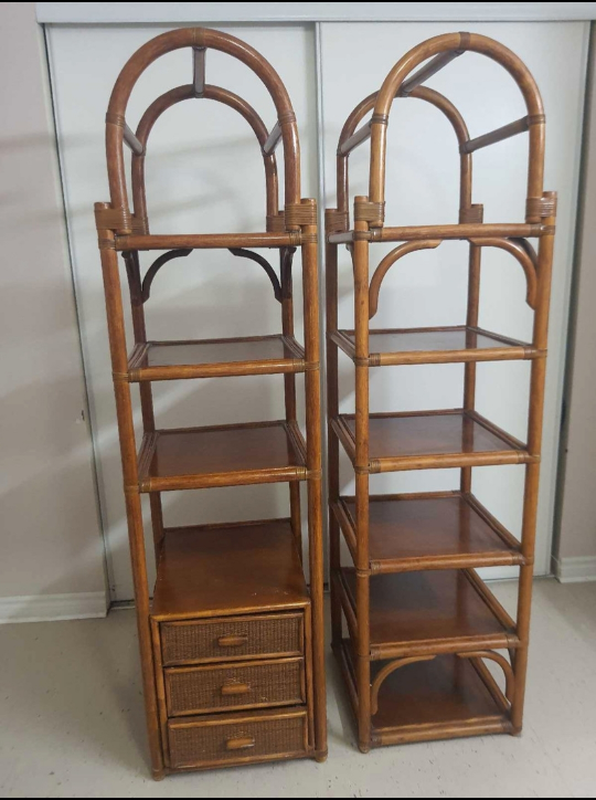 Ratten Shelf Units - Set of 2