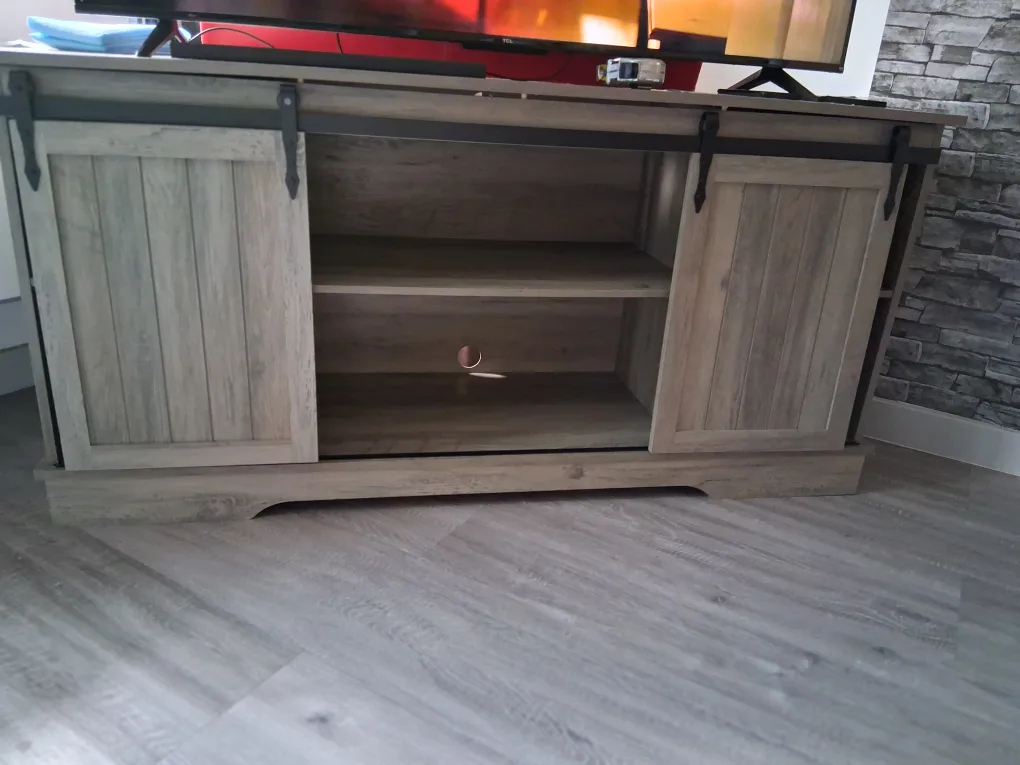 Rustic Sliding Door TV Stand thumbnail
