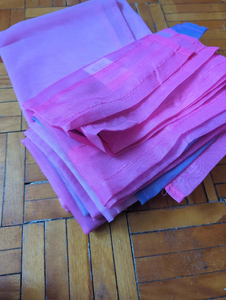 Brand New never used curtains Pink Polyester Fabric thumbnail