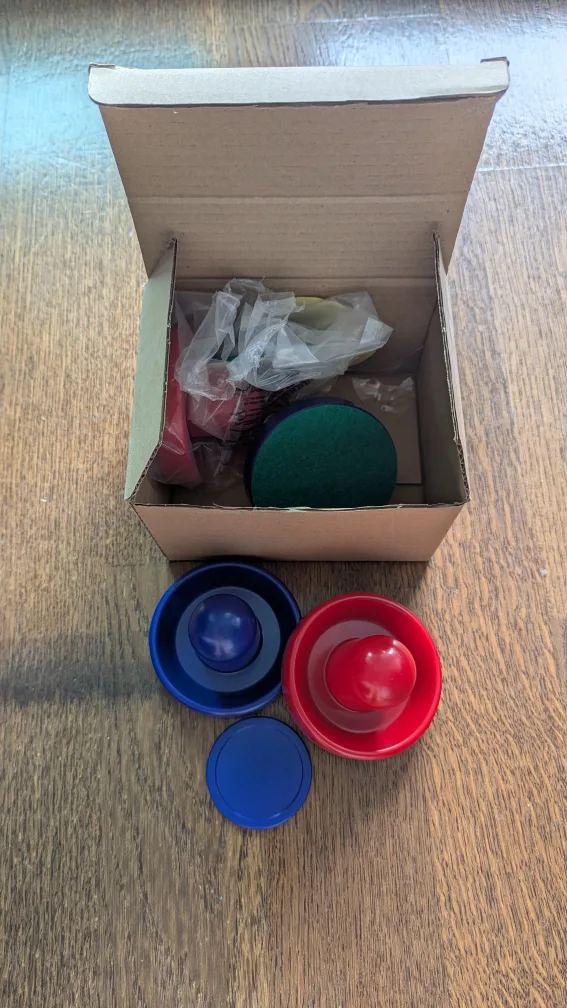 Air Hockey Pucks and Paddles Set thumbnail