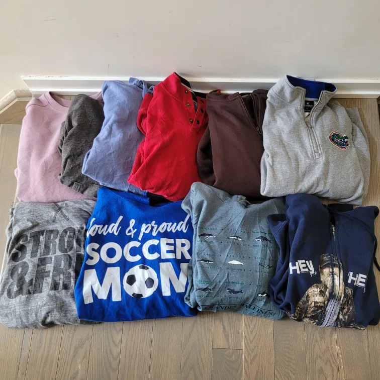 10pcs Lot Men Hoodies Sweatshirt Mix Size large XL #A thumbnail